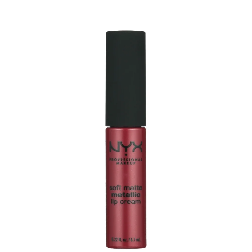 3 x NYX METALLIC Makeup Soft Matte Metallic Lip Cream, Madrid